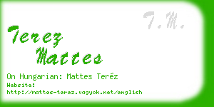 terez mattes business card